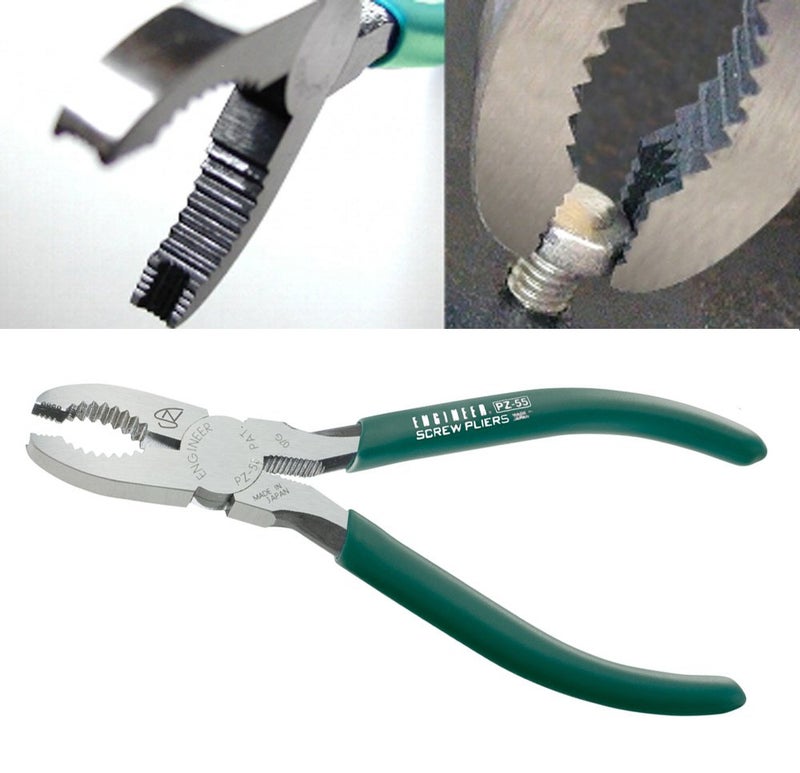 ENGINEER PZ-55 Damaged Screw Removal, Gripping Pliers Screw Extractors with unique vertically serrated jaws, Made in Japan - Image 2